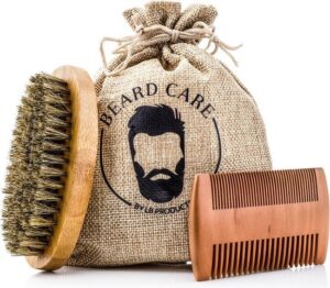 LB products™ - Baardverzorging set - Baard Onderhouden - Baardkam met Baardborstel - verzorging - Haarverzorging - Gift set - Vaderdag kados cadeau heren