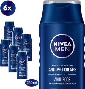 NIVEA MEN Anti-Roos Power Shampoo - 6 x 250 ml - Voordeelverpakking