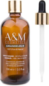A&M cosmetics Amandel olie 100% puur, biologisch&koudgeperst voor haar&huid