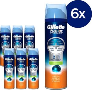 Gillette Fusion5 ProGlide Cooling Scheergel Mannen - 6x200ml Voordeelverpakking