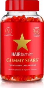 HAIRtamin - GUMMY STARS - Longer Stronger Thicker Hair - Haar vitamines - Hair vitamines - Anti Haaruitval - 60 gummys