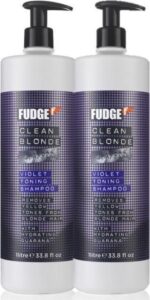 Fudge Clean Blonde Violet Toning Shampoo 1000ml Duopack