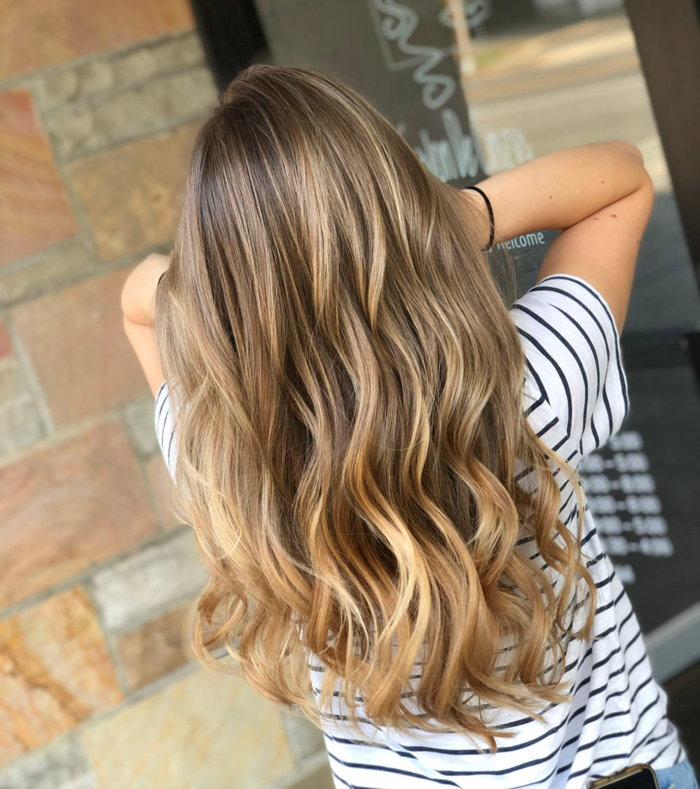 Nutty Brown Met Butterscotch Lint Balayage