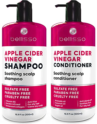 BELLISSO appelciderazijn shampoo en conditioner set