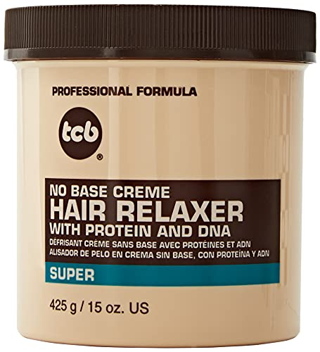 TCB No Base Creme Hair Relaxer met Proteïne en DNA Super 15.oz