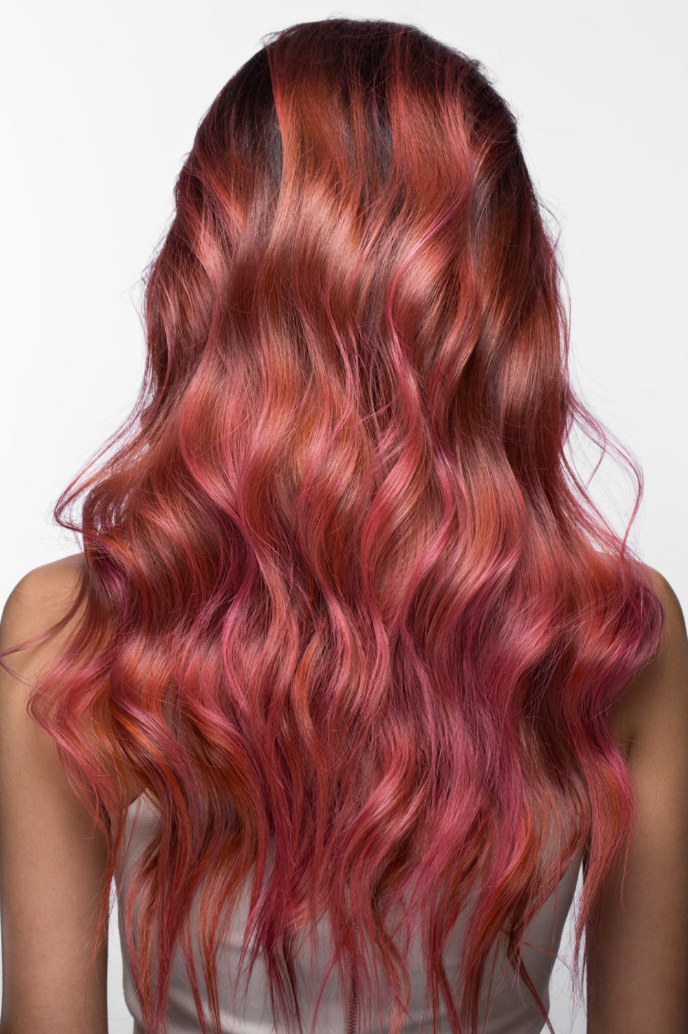 Coppery Hot Pink Rose Goud Haarkleur