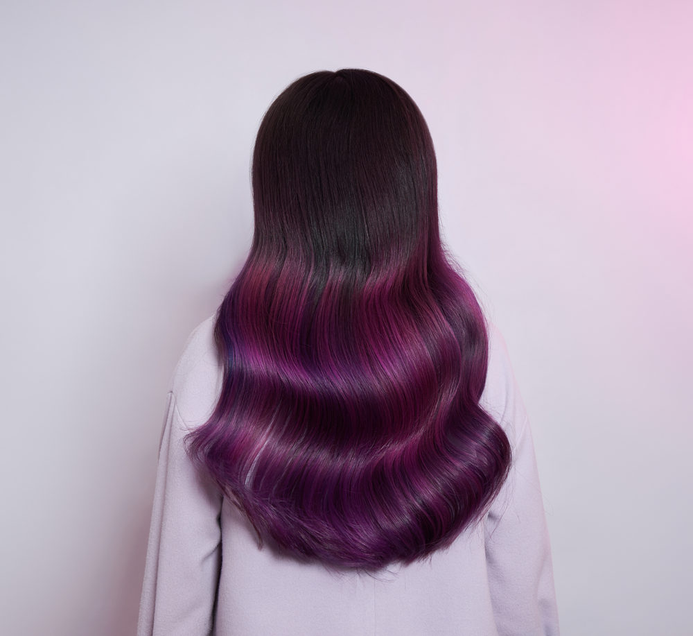 Violet-Zwart en Pruim-Bourgondisch Balayage