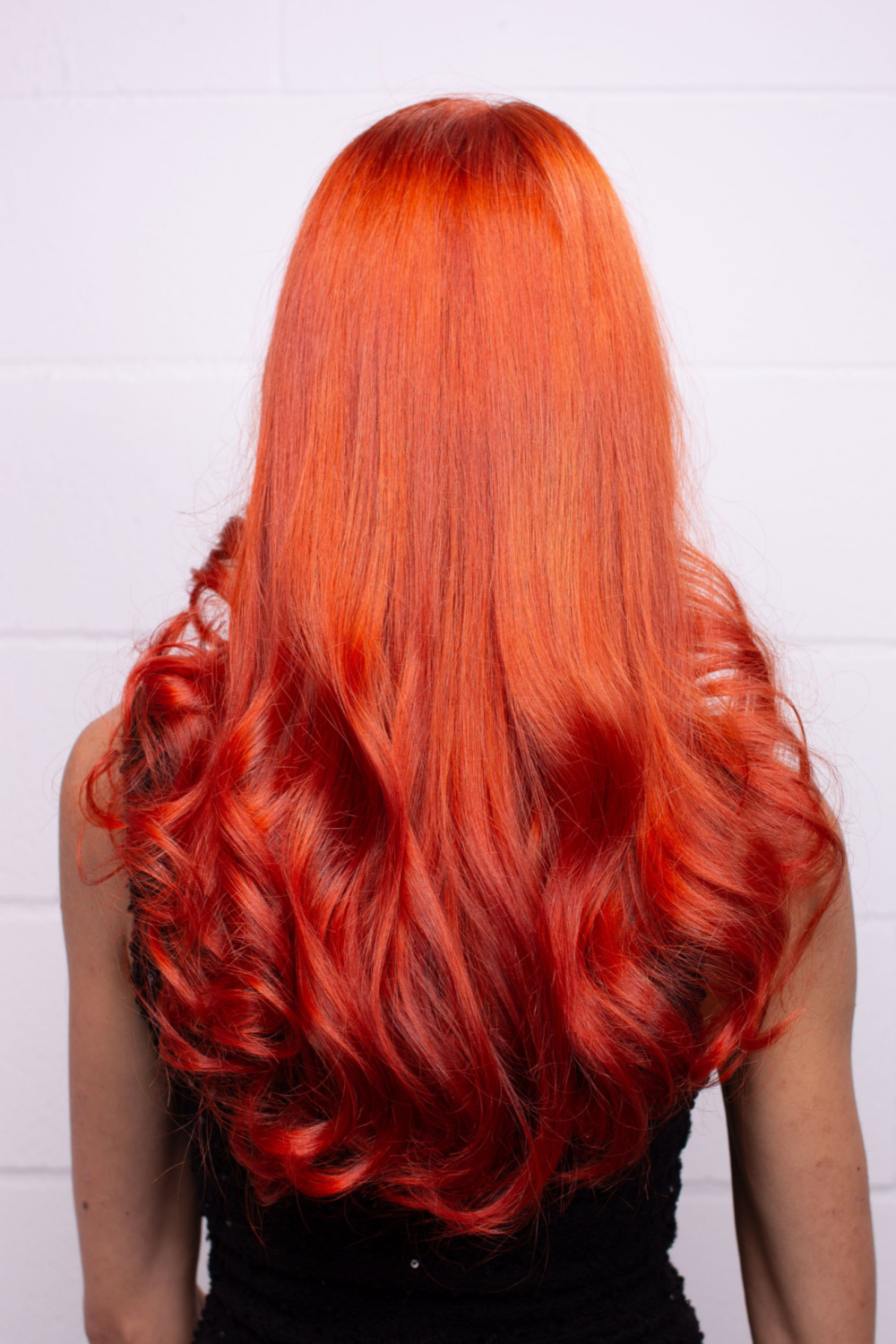 Flaming Sunset Orange to Red Ombre oranje haarkleur idee