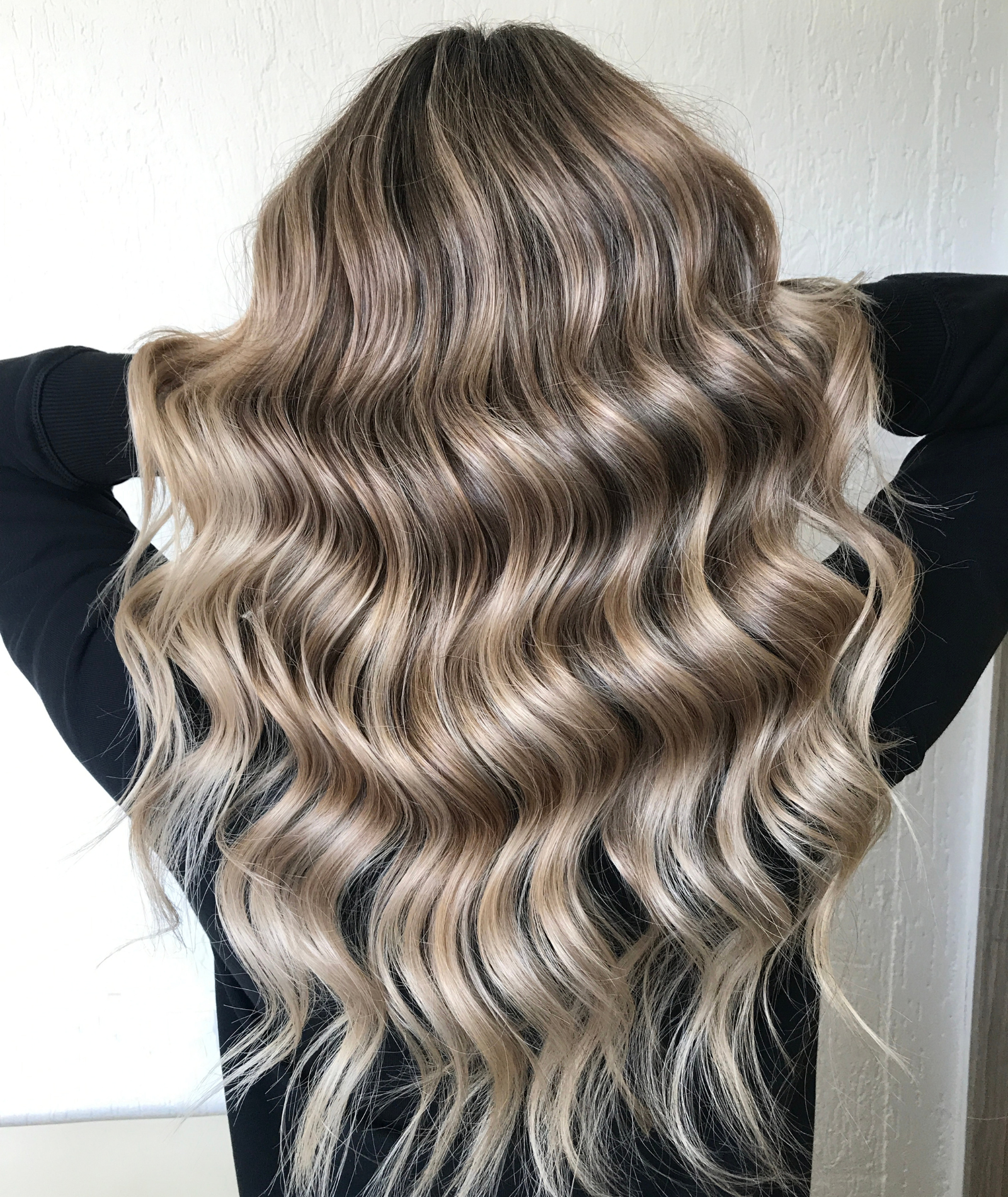 Ash Brown Lowlights Met Ash Blonde Balayage