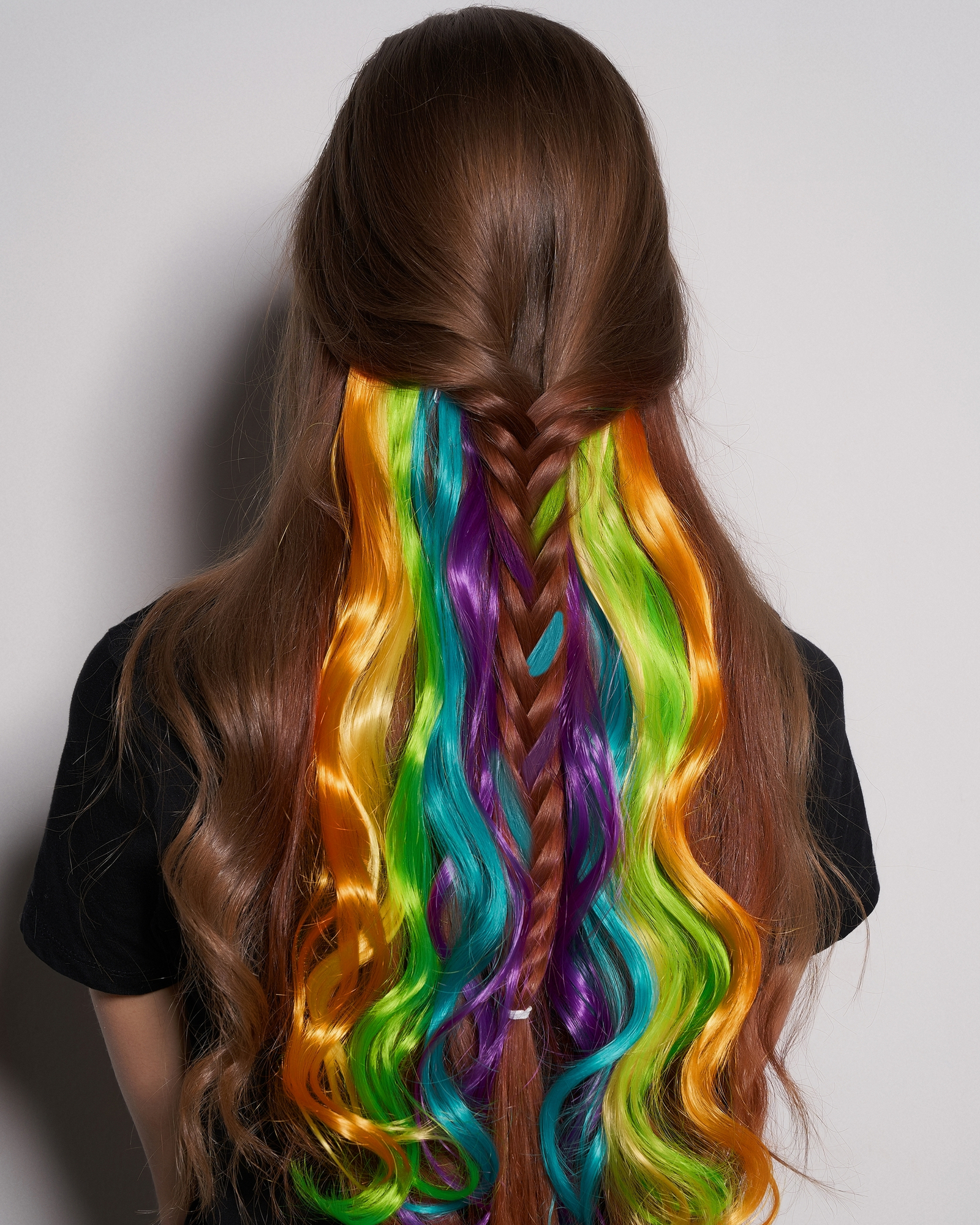 Faux Peekaboo Rainbow Highlights