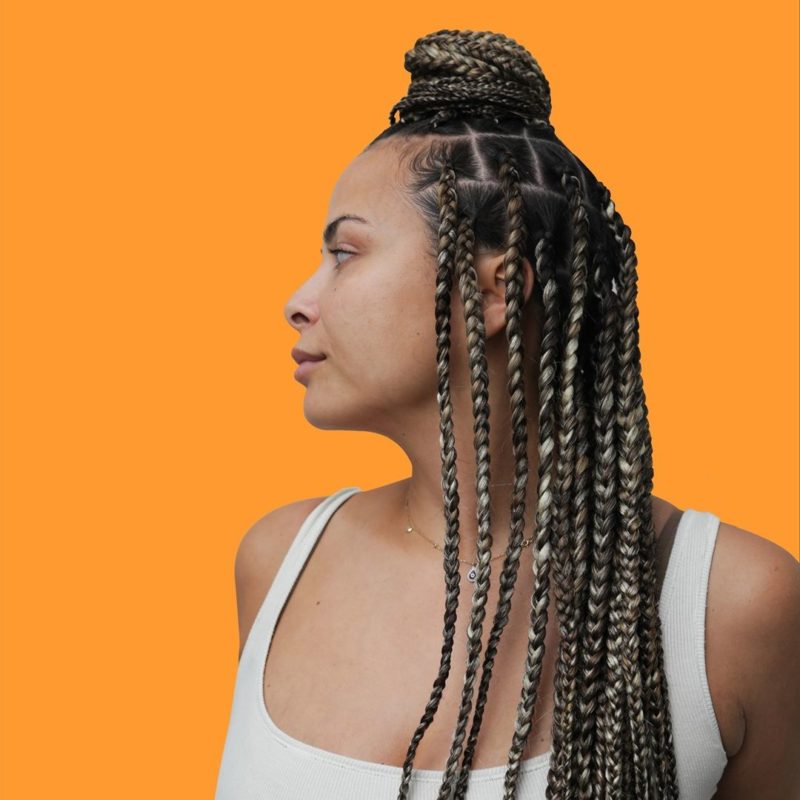 Knooploze Box Braids gehaakt kapsel