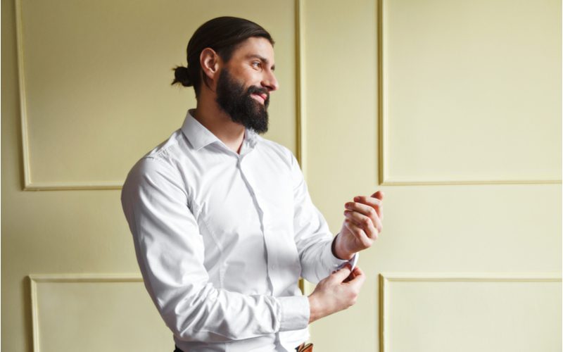 Lage Gepolijste Man Bun Met Garibaldi Baard