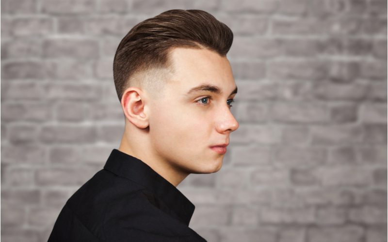 Burst fade met pompadour 