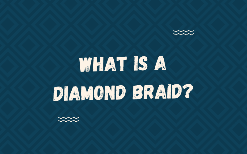 Afbeelding getiteld What Is a Diamond Braid tegen een blauwe grafische vierkante achtergrond
