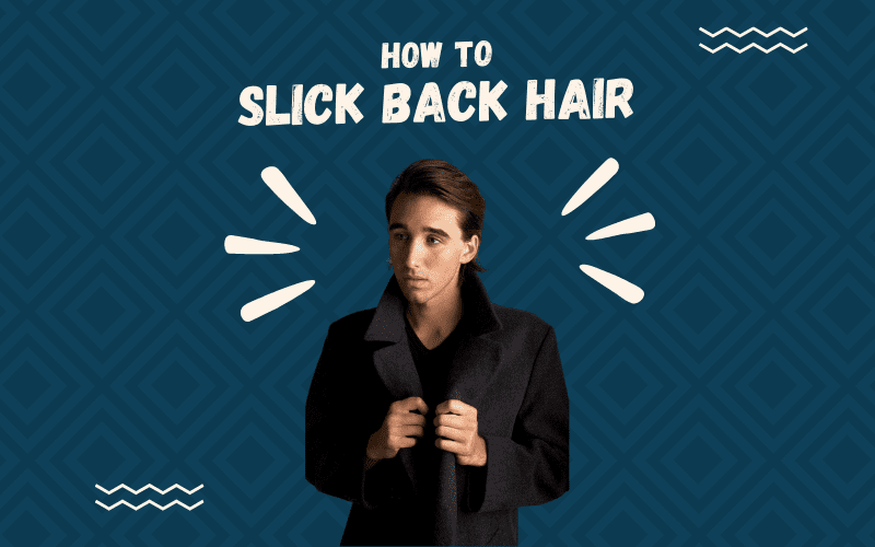 Afbeelding met de titel How to Slick Back Hair met een man in een wollen overjas en gladgestreken haar.