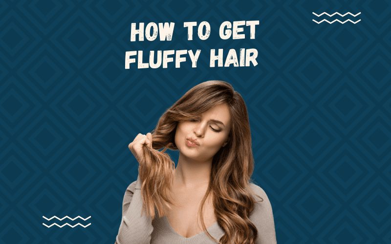 Afbeelding getiteld how to Get Fluffy Hair met een vrouw met zulk haar die het vastpakt en bekijkt.