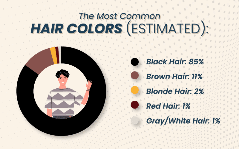 Meest voorkomende haarkleurtabel per kleur voor een stuk getiteld is zwart een natuurlijke haarkleur