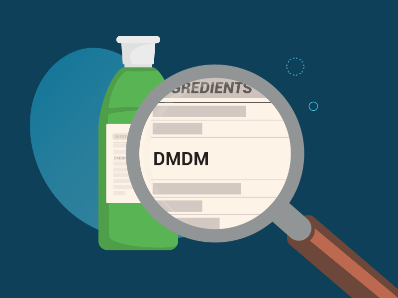 Wat is dmdm in shampoo grafiek