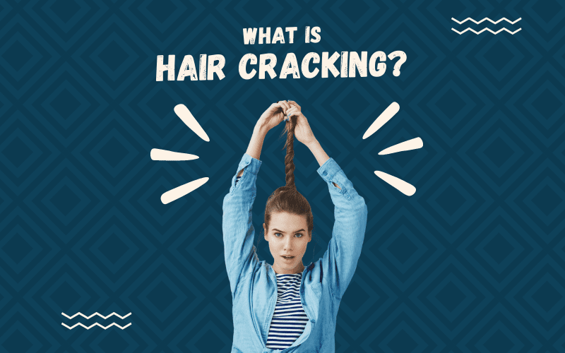 Afbeelding getiteld What Is Hair Cracking met een vrouw die aan haar lange gedraaide haar omhoog trekt.