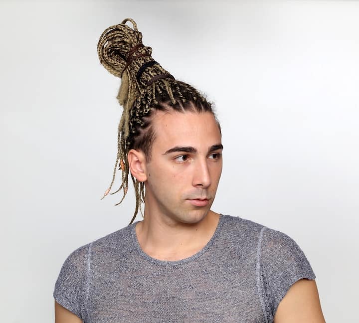 Messy Man Bun Gevlochten