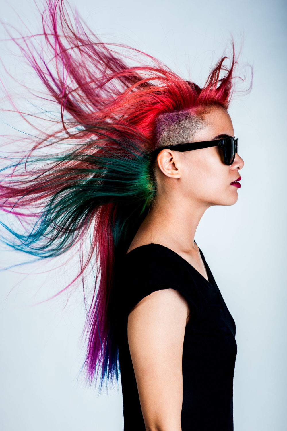 Edgy Multi-Colored Undercut