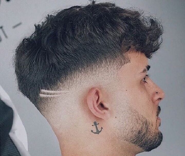 Mid Fade krullende pony