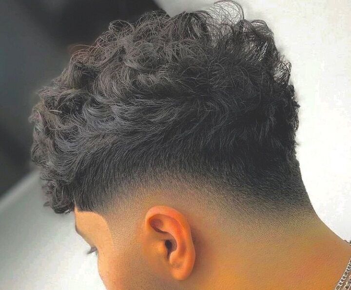 Shadow Fade Curly Top