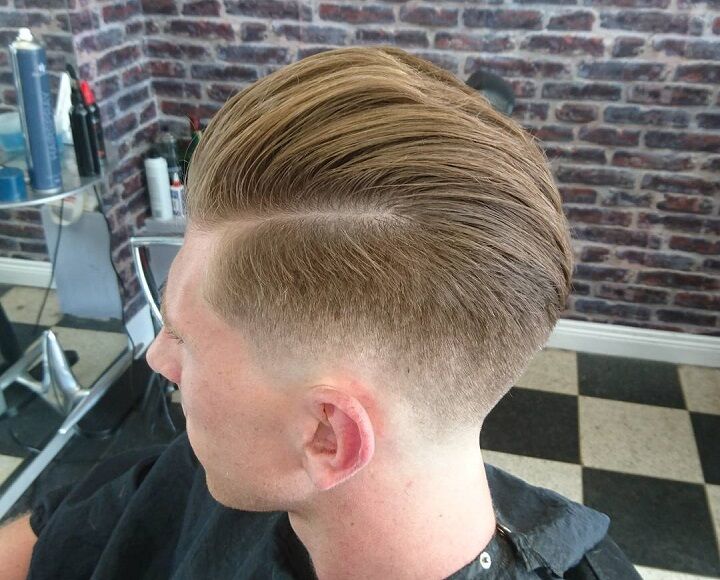 Combover met fade