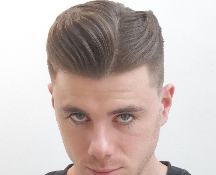 Mid Taper Fade met moeilijk deel overkammen