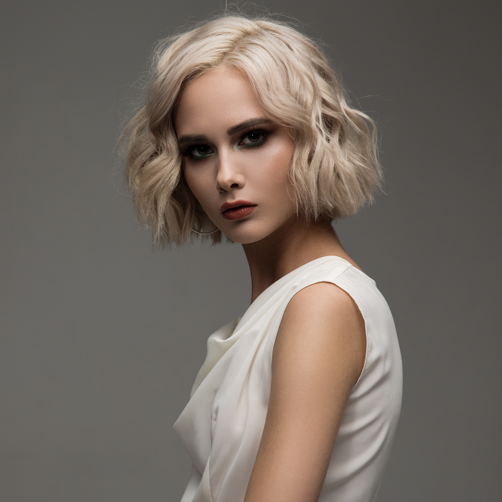 Blunt Textured Wavy Bob, een kenmerkend choppy bob kapsel