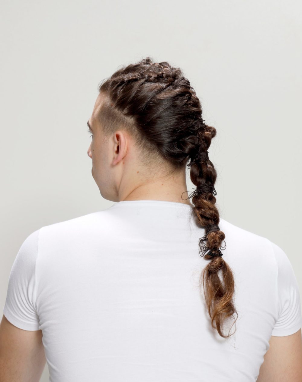 Viking Bubble French Braids With Burst Fade, een van de beste vlechten voor blanke mannen