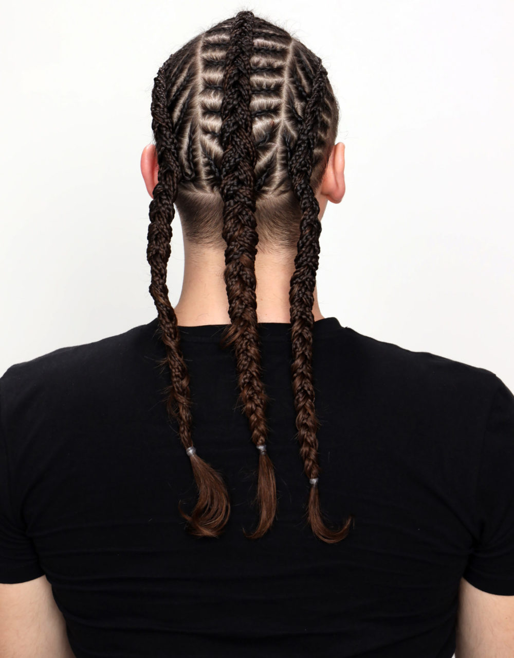 Perpendicular Chunky Flat Braids, een van de beste kapsels met witte mannen vlechten