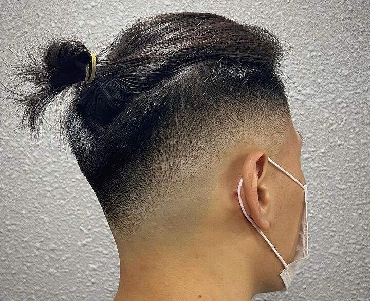 Man Bun met lage fade