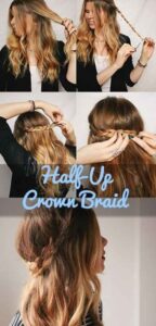 Half Up Crown Braid