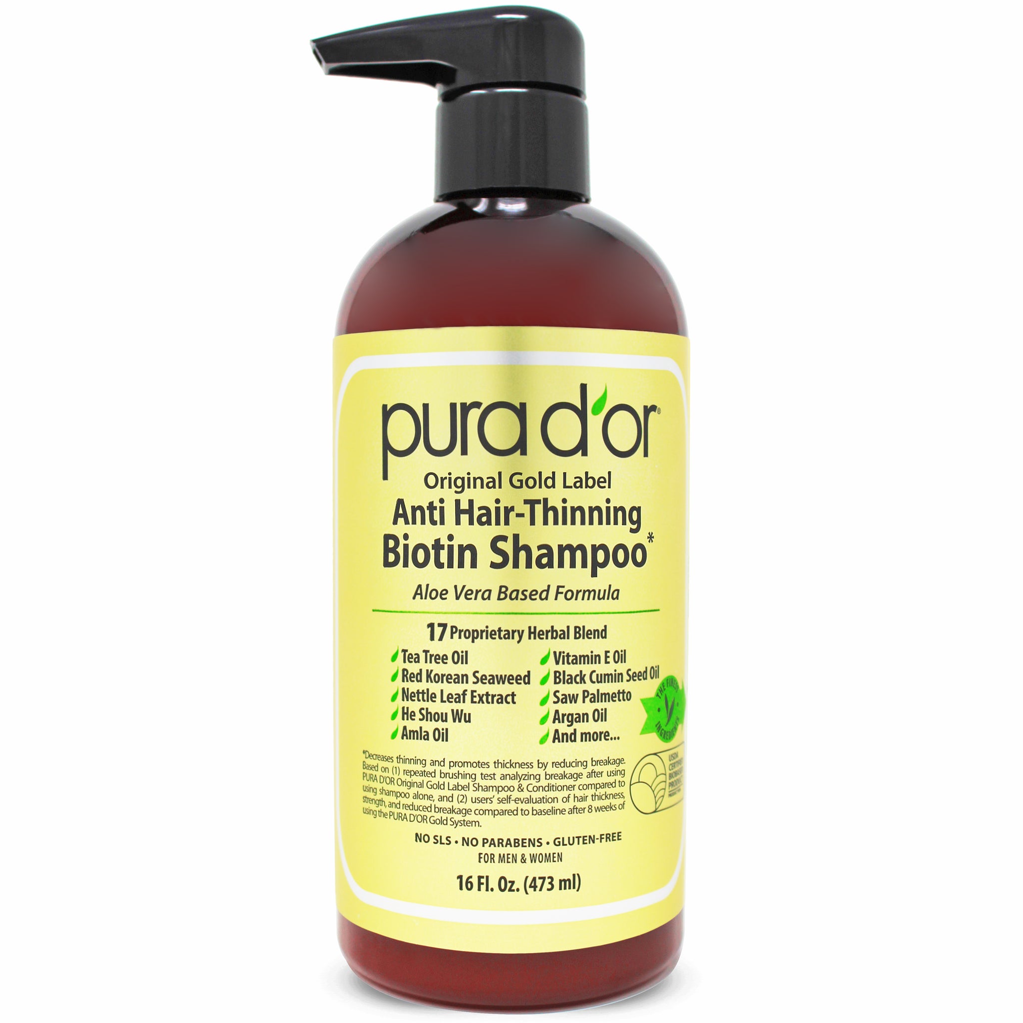 PURA D'OR Original Gold Label Anti-Thinning Shampoo