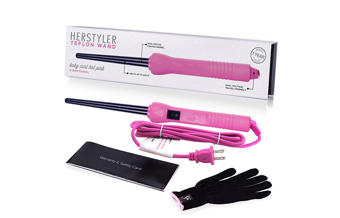 Herstyler Teflon Wand Baby Curl Hot Roze