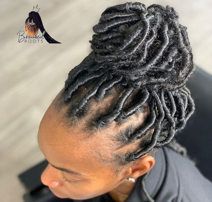 High Bun Double Strand Twists 