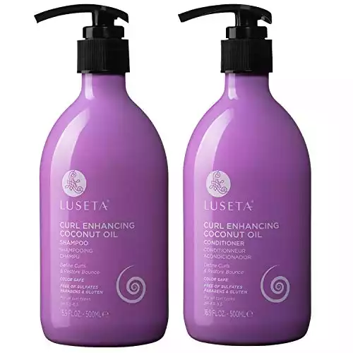 Luseta Curl Enhancing Coconut Oil Shampoo &Conditioner Set