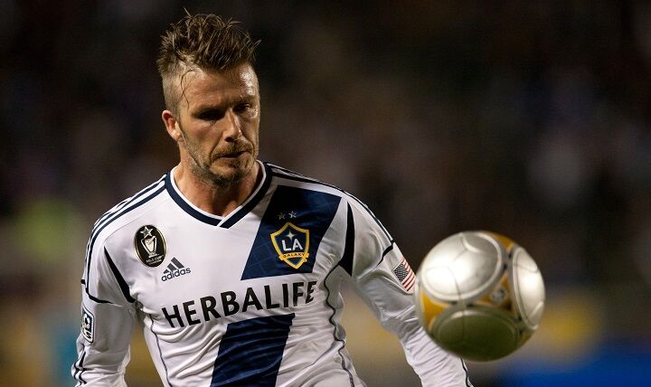 David Beckham Met Rommelig Haar