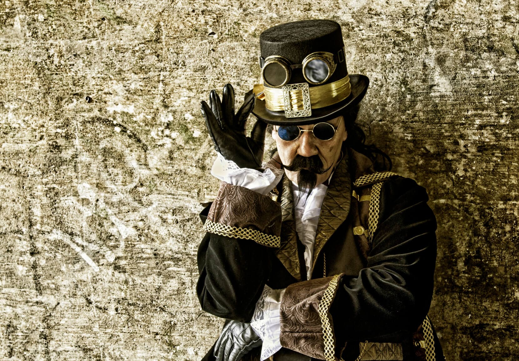 baardsnor steampunk kapitein