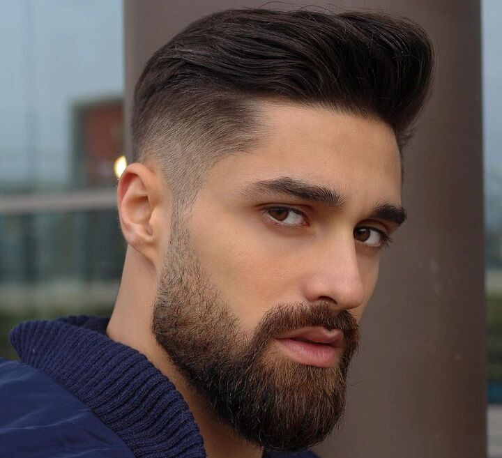 Pompadour met Taper Fade 