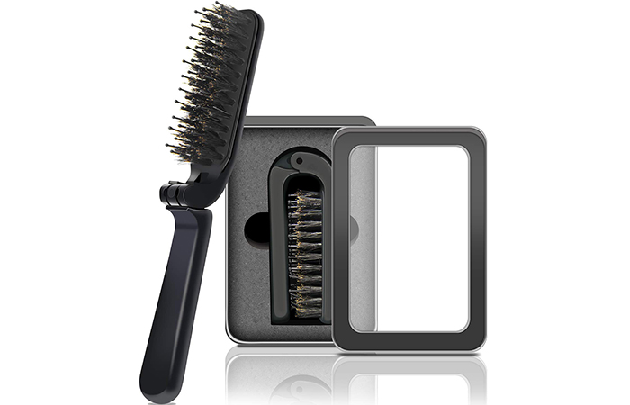 Beste haarborstel voor reizen: Aozzy Travel Folding Hair Brush