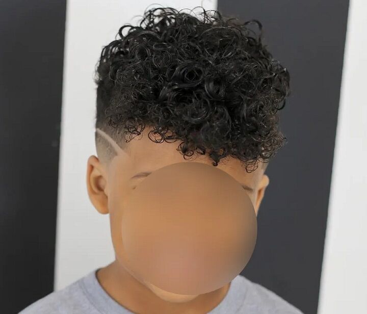 Long Curl High Fade 