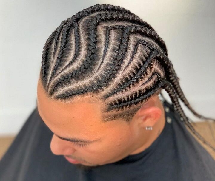 Cornrow kapsel voor steil haar 