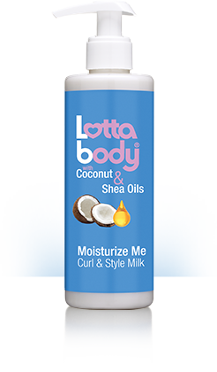 Kokosolie en Shea Moisturize Me Curl &Style Milk van Lotta Body