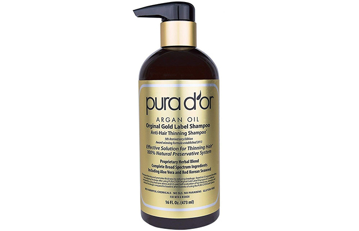 Pura D of Arganolie Original Gold Label Anti Hair Thinning Shampoo