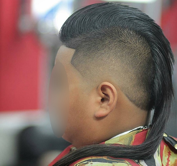 Kinderen Pompadour Mullet 