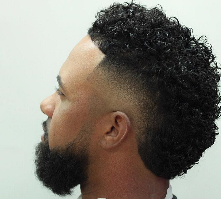 Tempel Fade Curly Mullet