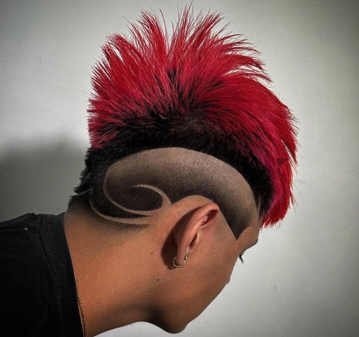 Rood Zwart Mohawk