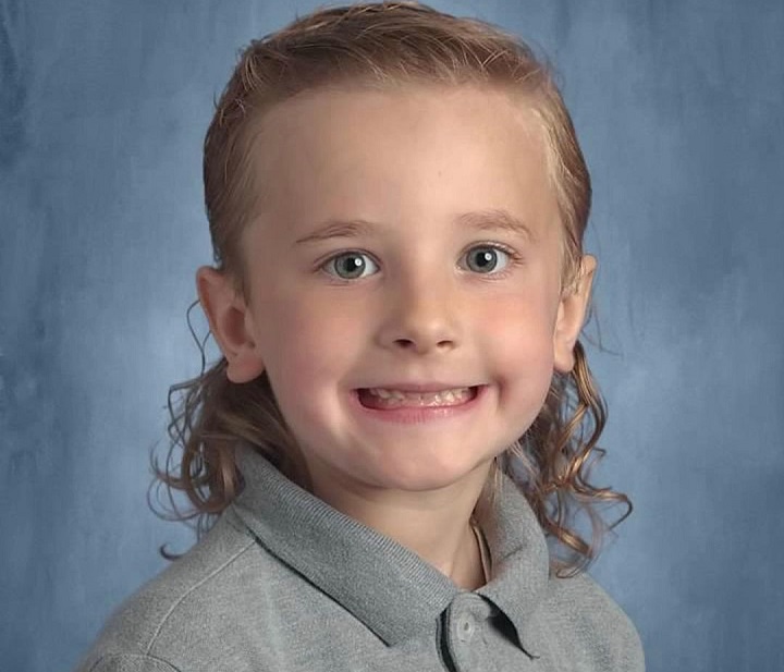 Boy With a Classic Kid Mullet Hairstyle